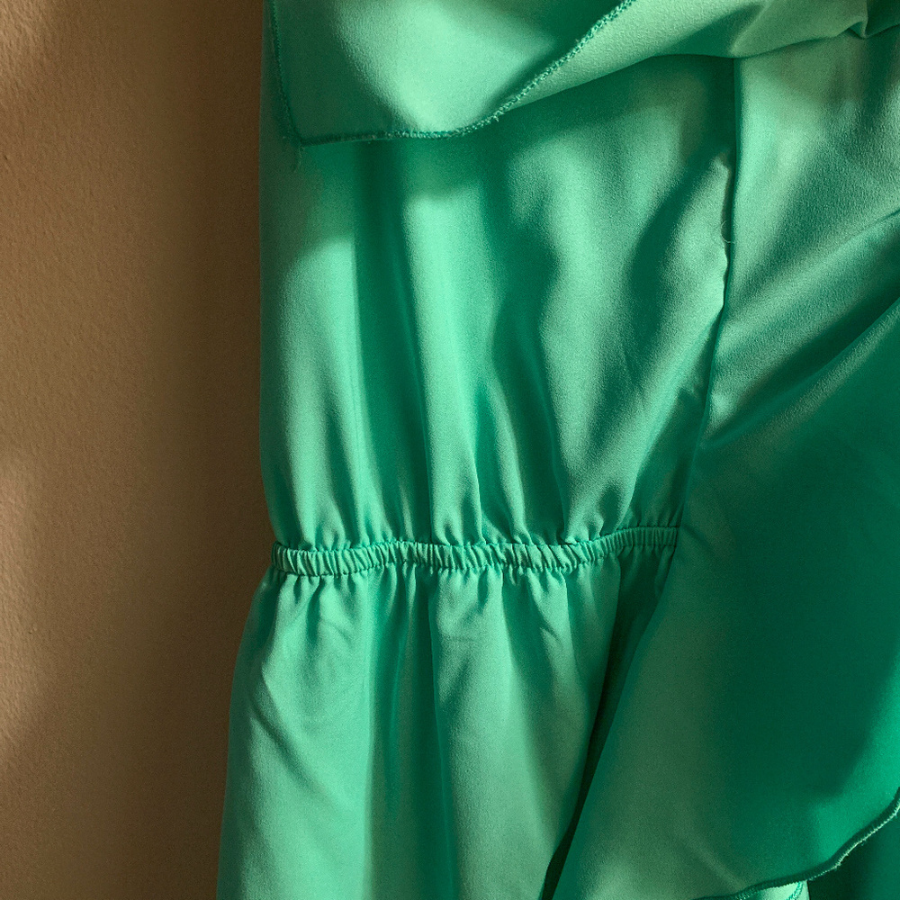 PINK OWL MINT GREEN ZIPPER RUFFLE DRESS - Picture 3 of 8